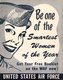 Korea / USA: A USAF recruiting poster for Women in the Air Force (WAF) during the Korean WAr (1950-1953)