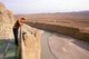 China: Glass balcony over the Taolai River Gorge marking the end of the Ming Great Wall near Jiayuguan Fort